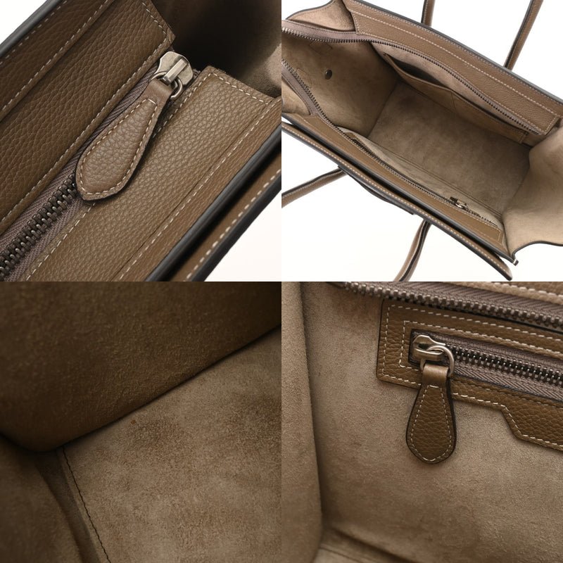 CELINE セリーヌ ラゲージ マイクロショッパー スリ 189793DRU_09SO レディース ドラムドカーフスキン ハンドバッグ Aランク 中古 銀蔵