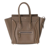 CELINE セリーヌ ラゲージ マイクロショッパー スリ 189793DRU_09SO レディース ドラムドカーフスキン ハンドバッグ Aランク 中古 銀蔵