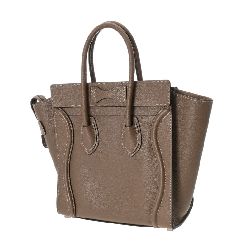 CELINE セリーヌ ラゲージ マイクロショッパー スリ 189793DRU_09SO レディース ドラムドカーフスキン ハンドバッグ Aランク 中古 銀蔵