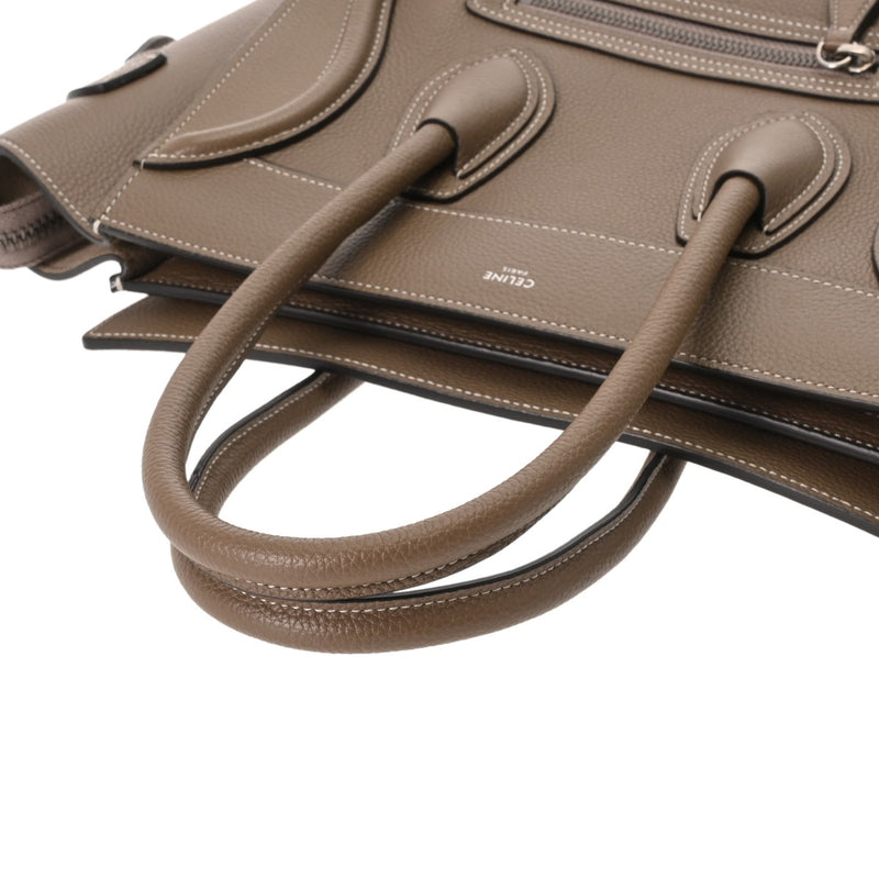 CELINE セリーヌ ラゲージ マイクロショッパー スリ 189793DRU_09SO レディース ドラムドカーフスキン ハンドバッグ Aランク 中古 銀蔵