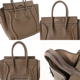 CELINE セリーヌ ラゲージ マイクロショッパー スリ 189793DRU_09SO レディース ドラムドカーフスキン ハンドバッグ Aランク 中古 銀蔵