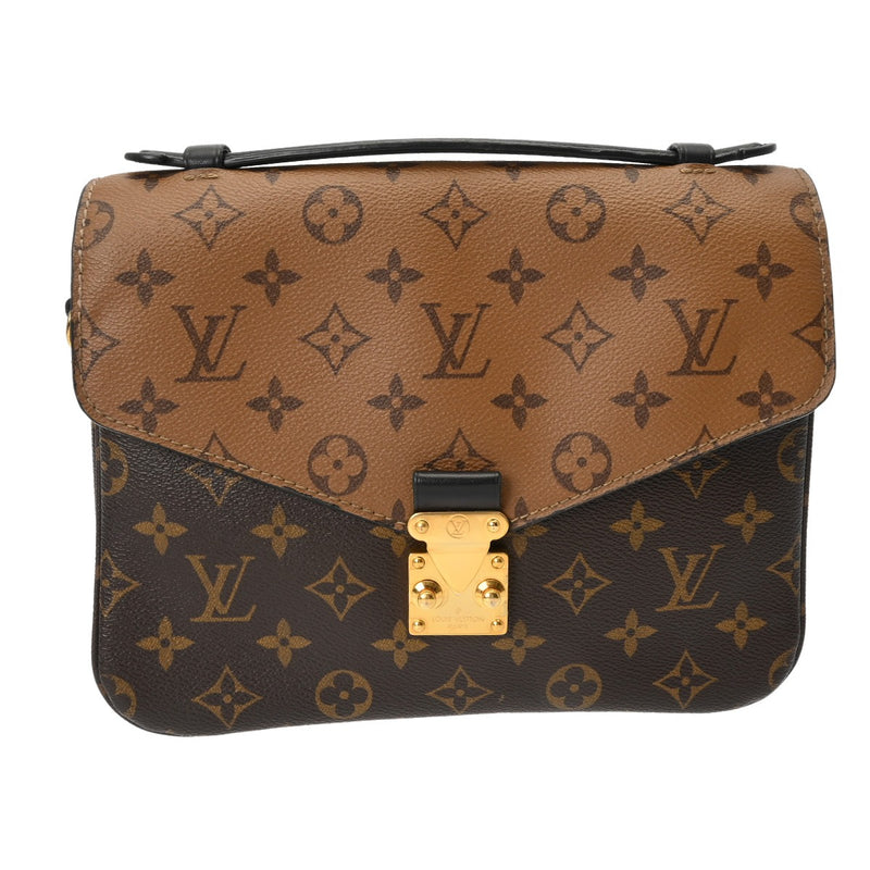 LOUIS VUITTON ルイヴィトン モノグラムリバース ポシェットメティス MM ブラウン M44876 レディース モノグラムキャンバス 2WAYバッグ ABランク 中古 銀蔵