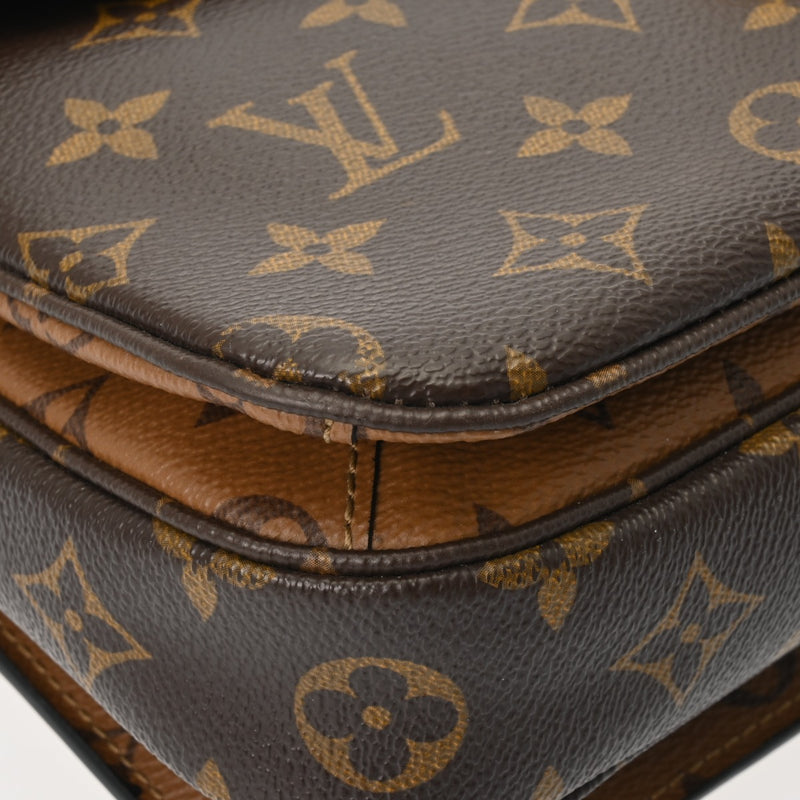 LOUIS VUITTON ルイヴィトン モノグラムリバース ポシェットメティス MM ブラウン M44876 レディース モノグラムキャンバス 2WAYバッグ ABランク 中古 銀蔵