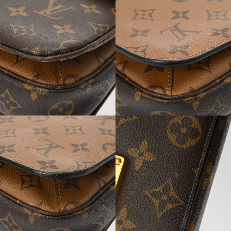 LOUIS VUITTON ルイヴィトン モノグラムリバース ポシェットメティス MM ブラウン M44876 レディース モノグラムキャンバス 2WAYバッグ ABランク 中古 銀蔵