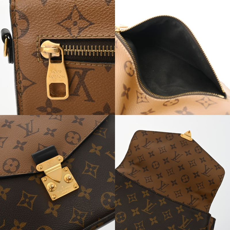 LOUIS VUITTON ルイヴィトン モノグラムリバース ポシェットメティス MM ブラウン M44876 レディース モノグラムキャンバス 2WAYバッグ ABランク 中古 銀蔵