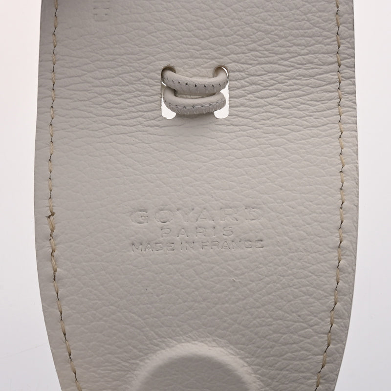 GOYARD ゴヤール ユニバーサル バッグクリップ ホワイト ユニセックス レザー ブランド小物 Aランク 中古 銀蔵