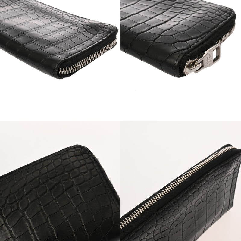 LOUIS VUITTON ルイヴィトン ジッピーウォレット ヴェルティカル ノワール N91548 メンズ クロコダイル 長財布 Bランク 中古 銀蔵