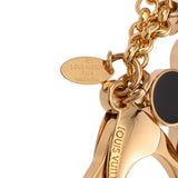 LOUIS VUITTON ルイヴィトン モノグラム バッグチャーム フルール ドゥ ブラック/ゴールド M67119 レディース メタル キーホルダー ABランク 中古 銀蔵