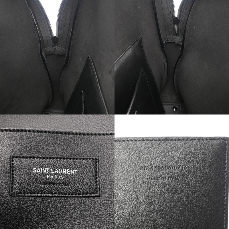 SAINT LAURENT サンローラン ブリーフケース ブラック メンズ レザー ビジネスバッグ ABランク 中古 銀蔵
