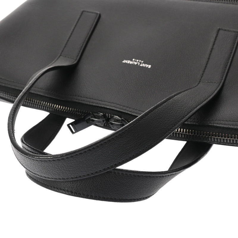 SAINT LAURENT サンローラン ブリーフケース ブラック メンズ レザー ビジネスバッグ ABランク 中古 銀蔵
