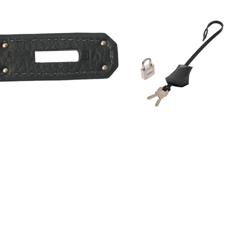 HERMES エルメス バーキン35 ヴェルソ ヴェール系/ブルー系 □R刻印(2014年頃) ユニセックス トゴ ハンドバッグ Aランク 中古 銀蔵