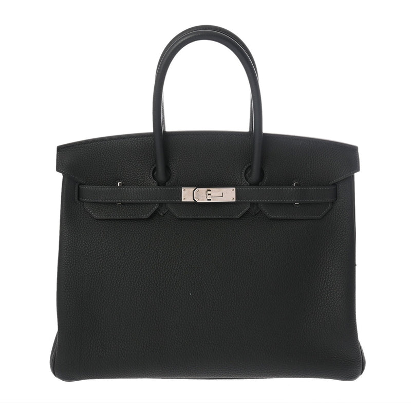 HERMES エルメス バーキン35 ヴェルソ ヴェール系/ブルー系 □R刻印(2014年頃) ユニセックス トゴ ハンドバッグ Aランク 中古 銀蔵