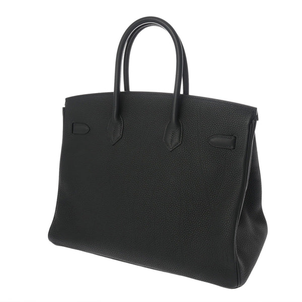 HERMES エルメス バーキン35 ヴェルソ ヴェール系/ブルー系 □R刻印(2014年頃) ユニセックス トゴ ハンドバッグ Aランク 中古 銀蔵