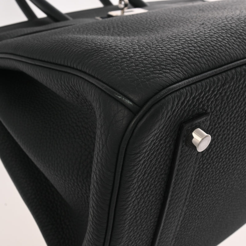 HERMES エルメス バーキン35 ヴェルソ ヴェール系/ブルー系 □R刻印(2014年頃) ユニセックス トゴ ハンドバッグ Aランク 中古 銀蔵