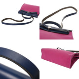 HERMES エルメス エールバッグ ジップ PM マグノリア/ブルー系 C刻印(2018年頃) レディース トワルミリタリー/ヴァッシュハンター 2WAYバッグ Bランク 中古 銀蔵