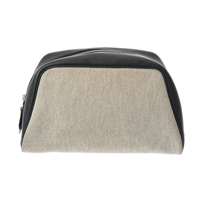 HERMES エルメス カヴール ブルー系/エクリュ レディース ヴォースイフト トワルアッシュ ポーチ Aランク 中古 銀蔵