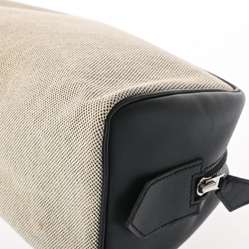 HERMES エルメス カヴール ブルー系/エクリュ レディース ヴォースイフト トワルアッシュ ポーチ Aランク 中古 銀蔵