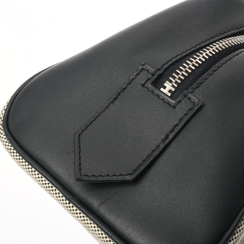 HERMES エルメス カヴール ブルー系/エクリュ レディース ヴォースイフト トワルアッシュ ポーチ Aランク 中古 銀蔵