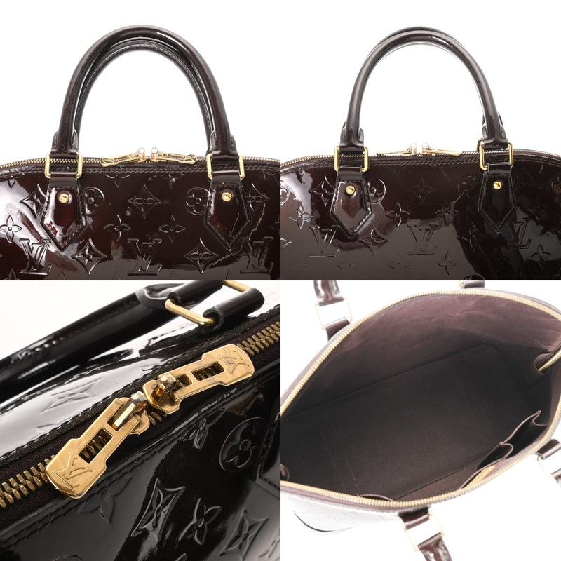 LOUIS VUITTON ルイヴィトン モノグラムヴェルニ アルマ GM アマラント M93595 レディース モノグラムヴェルニ ハンドバッグ Bランク 中古 銀蔵