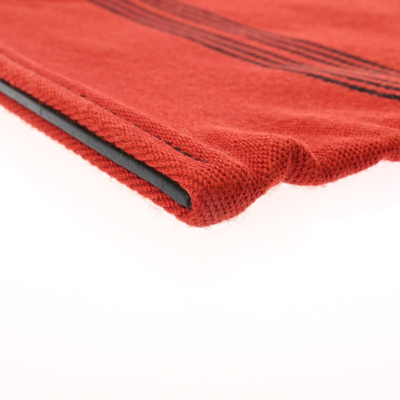 HERMES エルメス ポタモスカバス PM レッド/ブラック ユニセックス ヴォースイフト トワル トートバッグ Aランク 中古 銀蔵