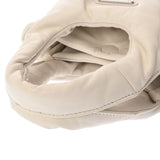 PRADA プラダ パテッド MINIトートバッグ 2WAY ホワイト 1BA359 レディース レザー ハンドバッグ Aランク 中古 銀蔵