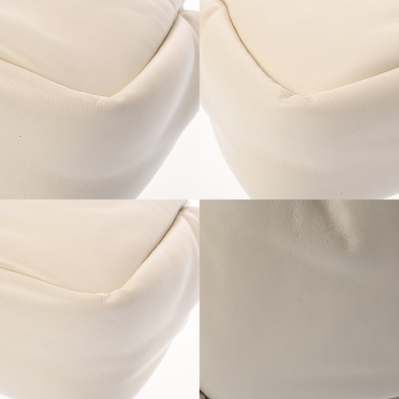 PRADA プラダ パテッド MINIトートバッグ 2WAY ホワイト 1BA359 レディース レザー ハンドバッグ Aランク 中古 銀蔵