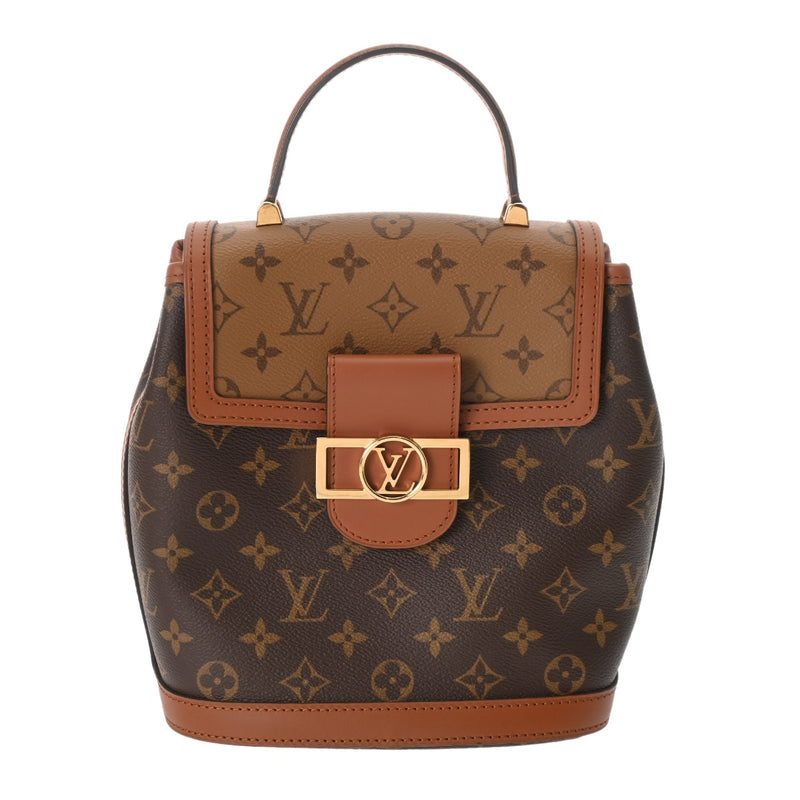 LOUIS VUITTON ルイヴィトン モノグラムリバース ドーフィーヌ バックパック ブラウン M45142 レディース モノグラムキャンバス リュック・デイパック Aランク 中古 銀蔵