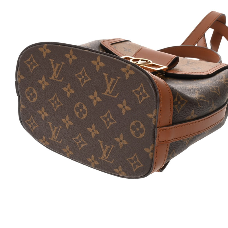LOUIS VUITTON ルイヴィトン モノグラムリバース ドーフィーヌ バックパック ブラウン M45142 レディース モノグラムキャンバス リュック・デイパック Aランク 中古 銀蔵
