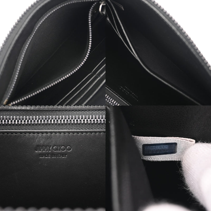 JIMMY CHOO ジミーチュウ スター スタッズ ブラック イタリア ユニセックス レザー クラッチバッグ ABランク 中古 銀蔵