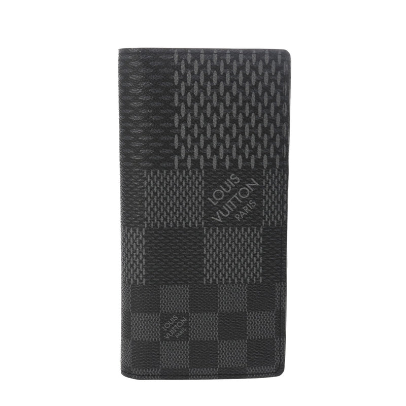 LOUIS VUITTON ルイヴィトン ダミエグラフィット 3D ポルトフォイユブラザ NM ブラック/グレー N60436 メンズ ダミエキャンバス 長財布 Aランク 中古 銀蔵