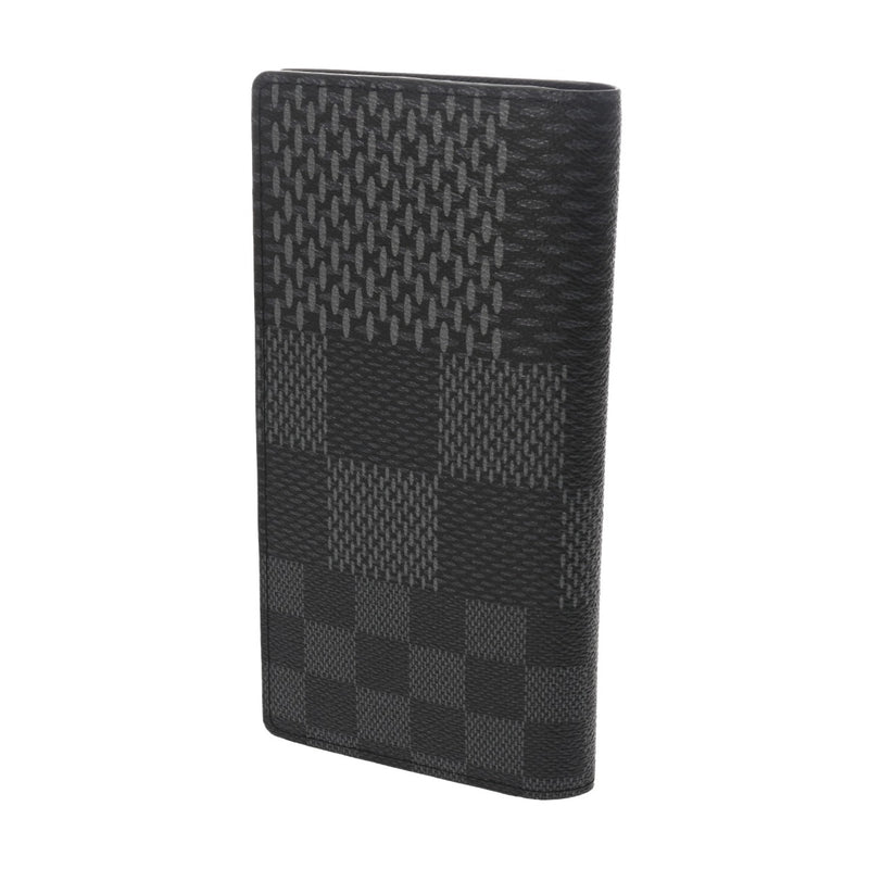 LOUIS VUITTON ルイヴィトン ダミエグラフィット 3D ポルトフォイユブラザ NM ブラック/グレー N60436 メンズ ダミエキャンバス 長財布 Aランク 中古 銀蔵