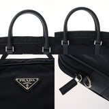 PRADA プラダ ブリーフケース ネイビー メンズ ナイロン サフィアーノレザー ビジネスバッグ Aランク 中古 銀蔵