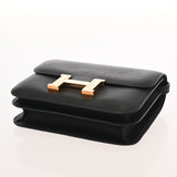 HERMES エルメス コンスタンス3 ミニ 18 ブラック B刻印(2023年頃) レディース ヴォーエプソン ショルダーバッグ ABランク 中古 銀蔵