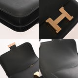 HERMES エルメス コンスタンス3 ミニ 18 ブラック B刻印(2023年頃) レディース ヴォーエプソン ショルダーバッグ ABランク 中古 銀蔵