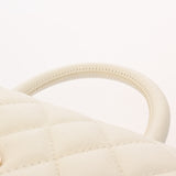 CHANEL シャネル マトラッセ トップハンドルフラップ XS 2WAY ホワイト A92990 レディース キャビアスキン ハンドバッグ Aランク 中古 銀蔵