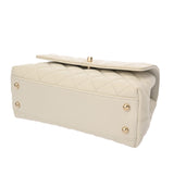 CHANEL シャネル マトラッセ トップハンドルフラップ XS 2WAY ホワイト A92990 レディース キャビアスキン ハンドバッグ Aランク 中古 銀蔵