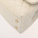 CHANEL シャネル マトラッセ トップハンドルフラップ XS 2WAY ホワイト A92990 レディース キャビアスキン ハンドバッグ Aランク 中古 銀蔵
