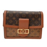 LOUIS VUITTON ルイヴィトン モノグラムリバース ドーフィーヌ MM 旧型 ブラウン M45958 レディース モノグラムキャンバス ショルダーバッグ Aランク 中古 銀蔵