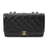 CHANEL シャネル マトラッセ チェーンショルダー 25cm ブラック AS5049 レディース ラムスキン エナメル ショルダーバッグ Aランク 中古 銀蔵