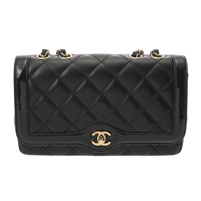 CHANEL シャネル マトラッセ チェーンショルダー 25cm ブラック AS5049