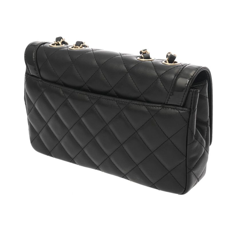 CHANEL シャネル マトラッセ チェーンショルダー 25cm ブラック AS5049