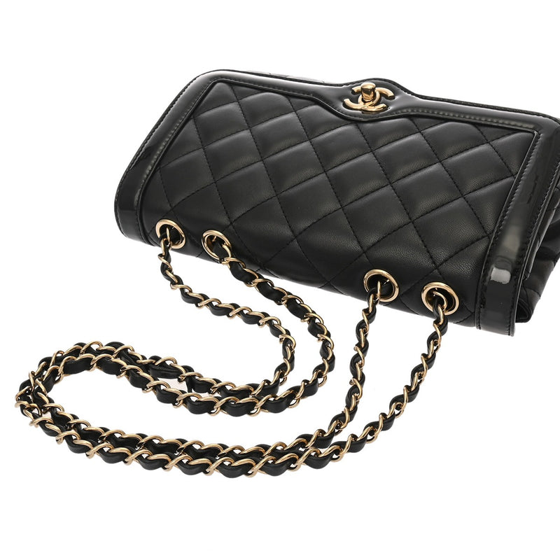 CHANEL シャネル マトラッセ チェーンショルダー 25cm ブラック AS5049