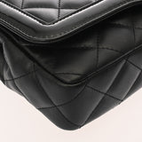 CHANEL シャネル マトラッセ チェーンショルダー 25cm ブラック AS5049 レディース ラムスキン エナメル ショルダーバッグ Aランク 中古 銀蔵