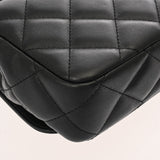 CHANEL シャネル マトラッセ チェーンショルダー 25cm ブラック AS5049 レディース ラムスキン エナメル ショルダーバッグ Aランク 中古 銀蔵