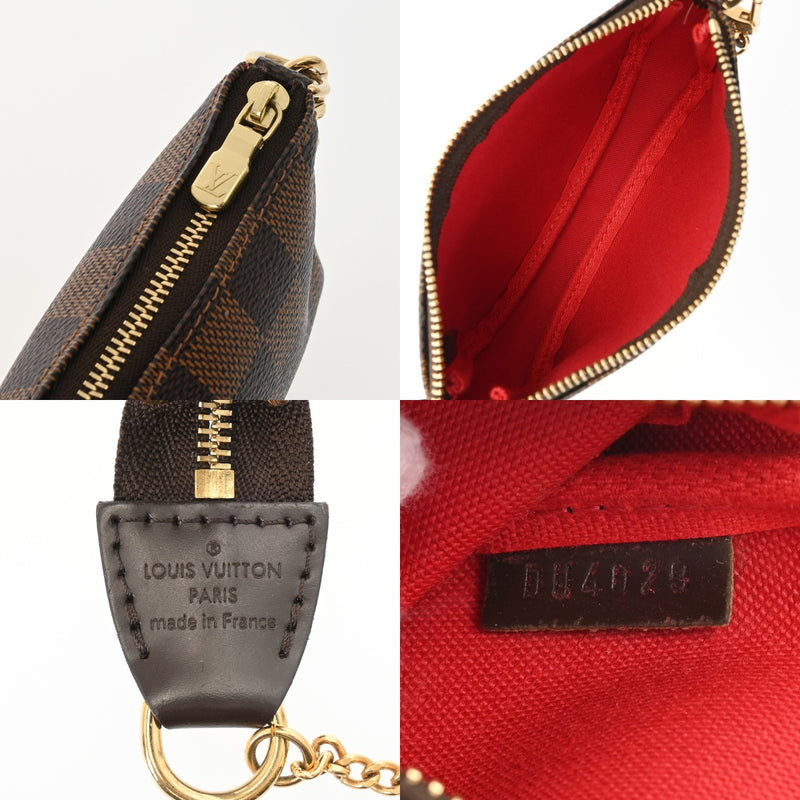 LOUIS VUITTON ルイヴィトン ダミエ ミニ ポシェット アクセソワール ブラウン N58009 レディース ダミエキャンバス アクセサリーポーチ ABランク 中古 銀蔵