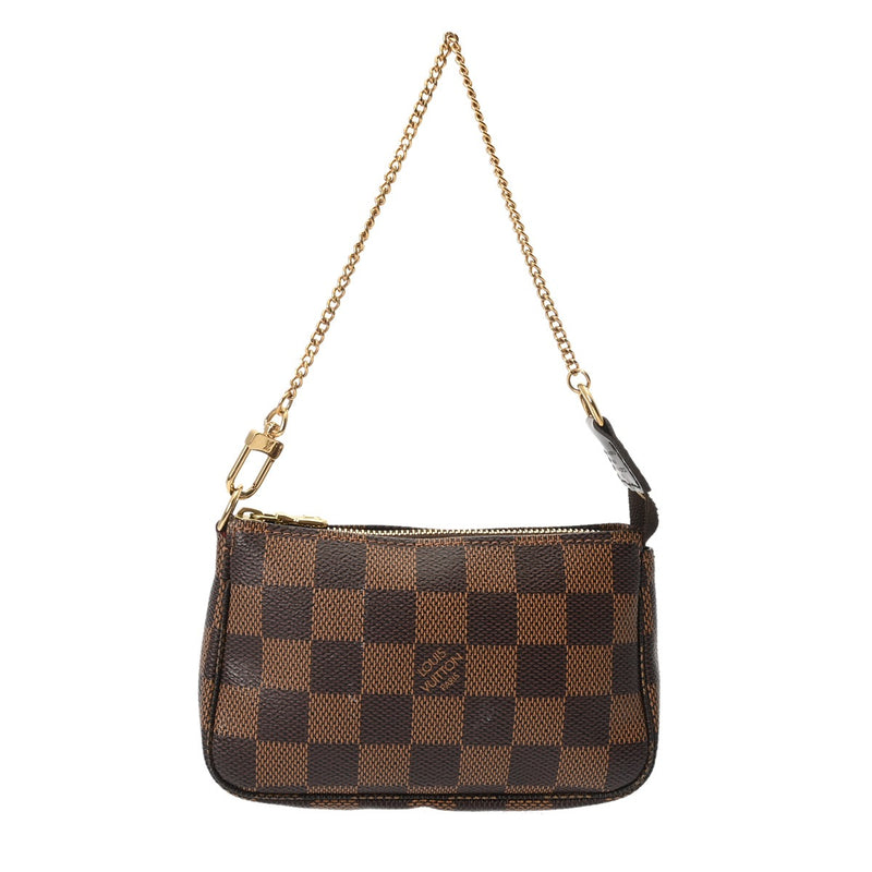 LOUIS VUITTON ルイヴィトン ダミエ ミニ ポシェット アクセソワール ブラウン N58009 レディース ダミエキャンバス アクセサリーポーチ ABランク 中古 銀蔵
