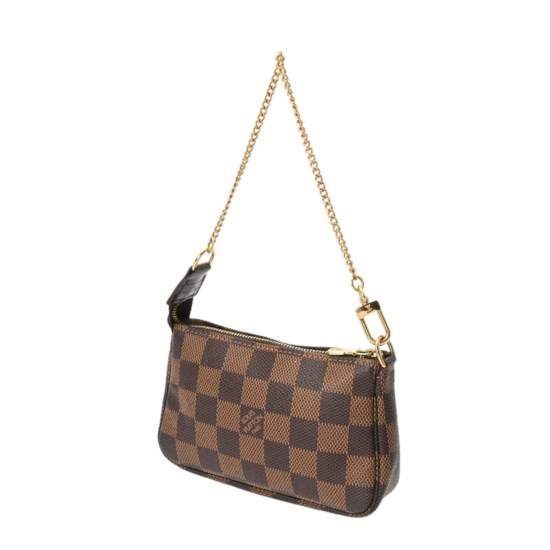 LOUIS VUITTON ルイヴィトン ダミエ ミニ ポシェット アクセソワール ブラウン N58009 レディース ダミエキャンバス アクセサリーポーチ ABランク 中古 銀蔵