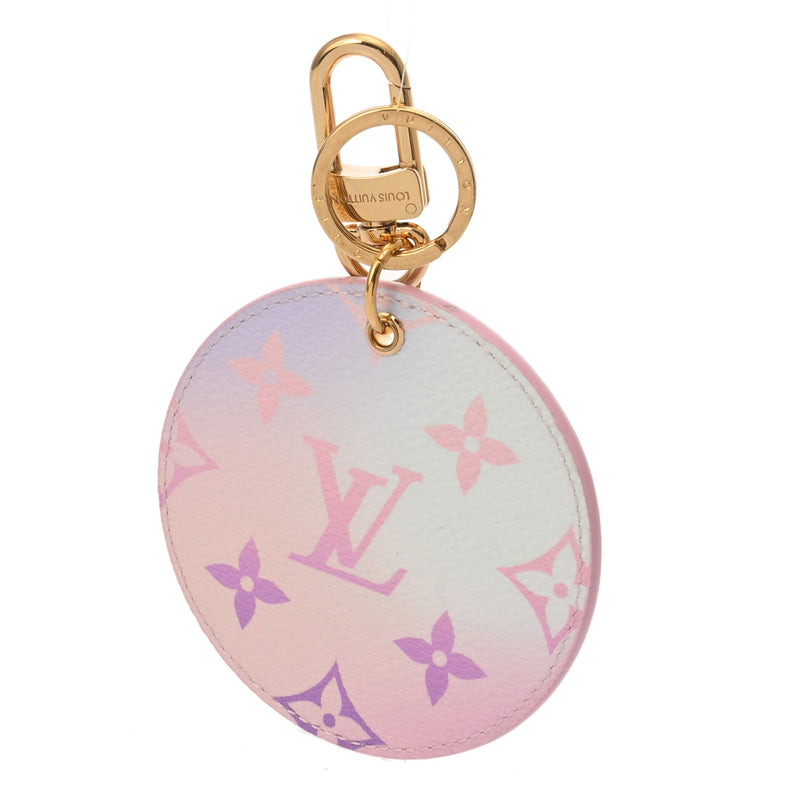 LOUIS VUITTON ルイヴィトン モノグラムジャイアント ポルトクレ イリュストレ グラデーション ピンク/紫 M00666 レディース モノグラムキャンバス キーホルダー Aランク 中古 銀蔵
