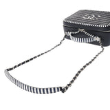 CHANEL シャネル マトラッセ CCフィリグリー ネイビー/ホワイト レディース キャビアスキン バニティバッグ ABランク 中古 銀蔵