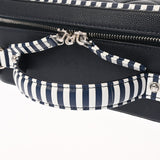 CHANEL シャネル マトラッセ CCフィリグリー ネイビー/ホワイト レディース キャビアスキン バニティバッグ ABランク 中古 銀蔵